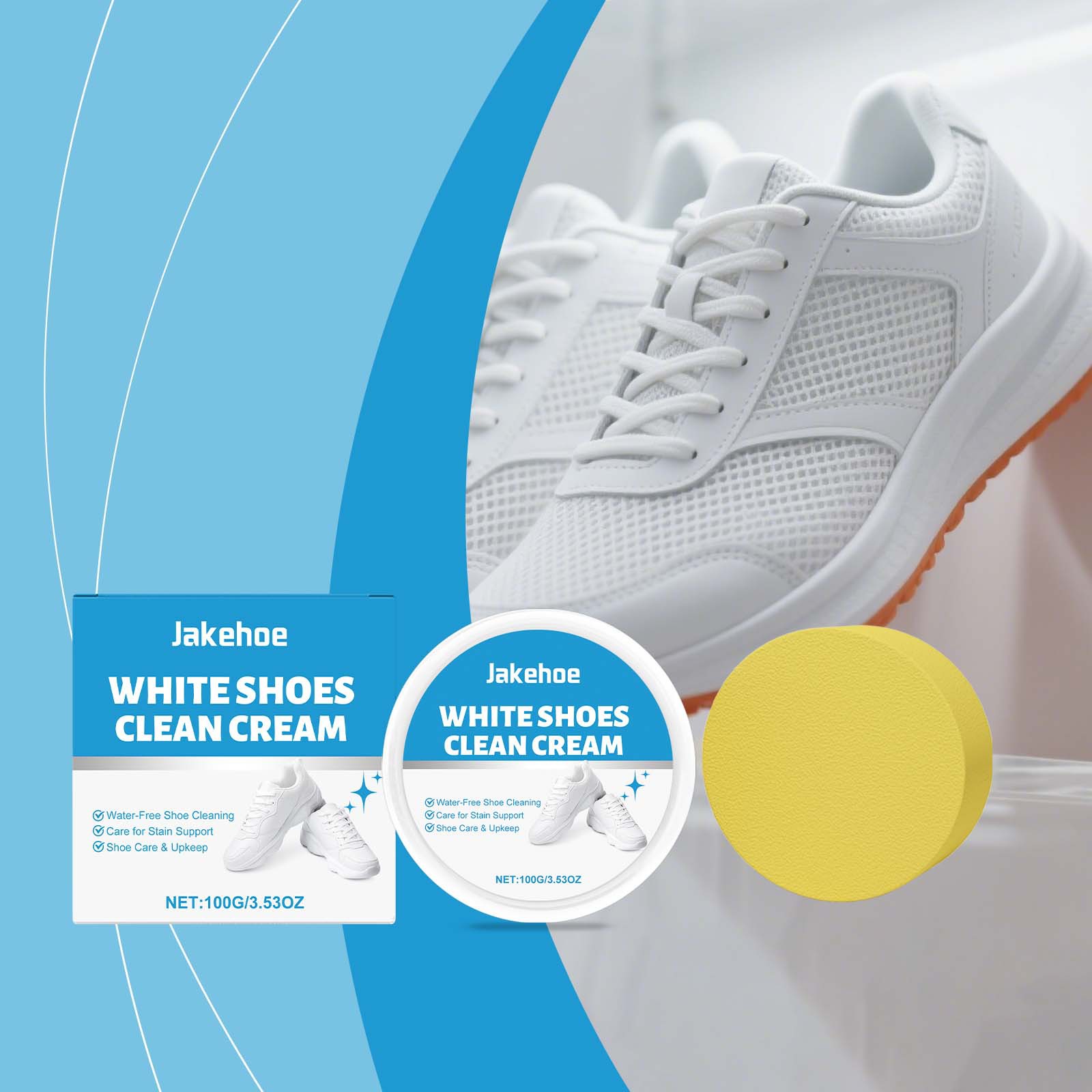 White Shoe Cleaner Cream Sneak - đánh giá và giá Sneaker Protector Spray