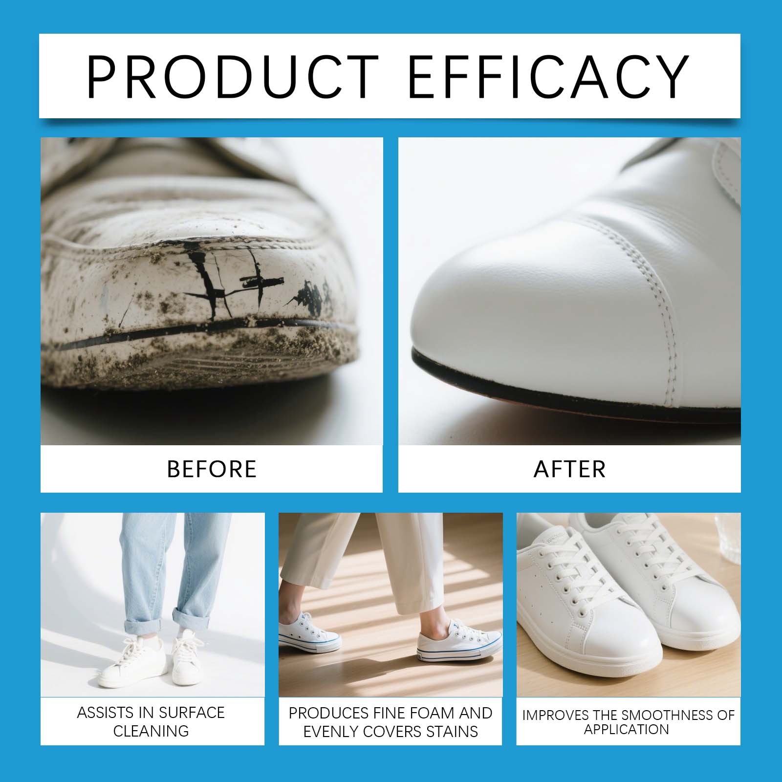 White Shoe Cleaner Cream Sneak - đánh giá và giá Sneaker Protector Spray